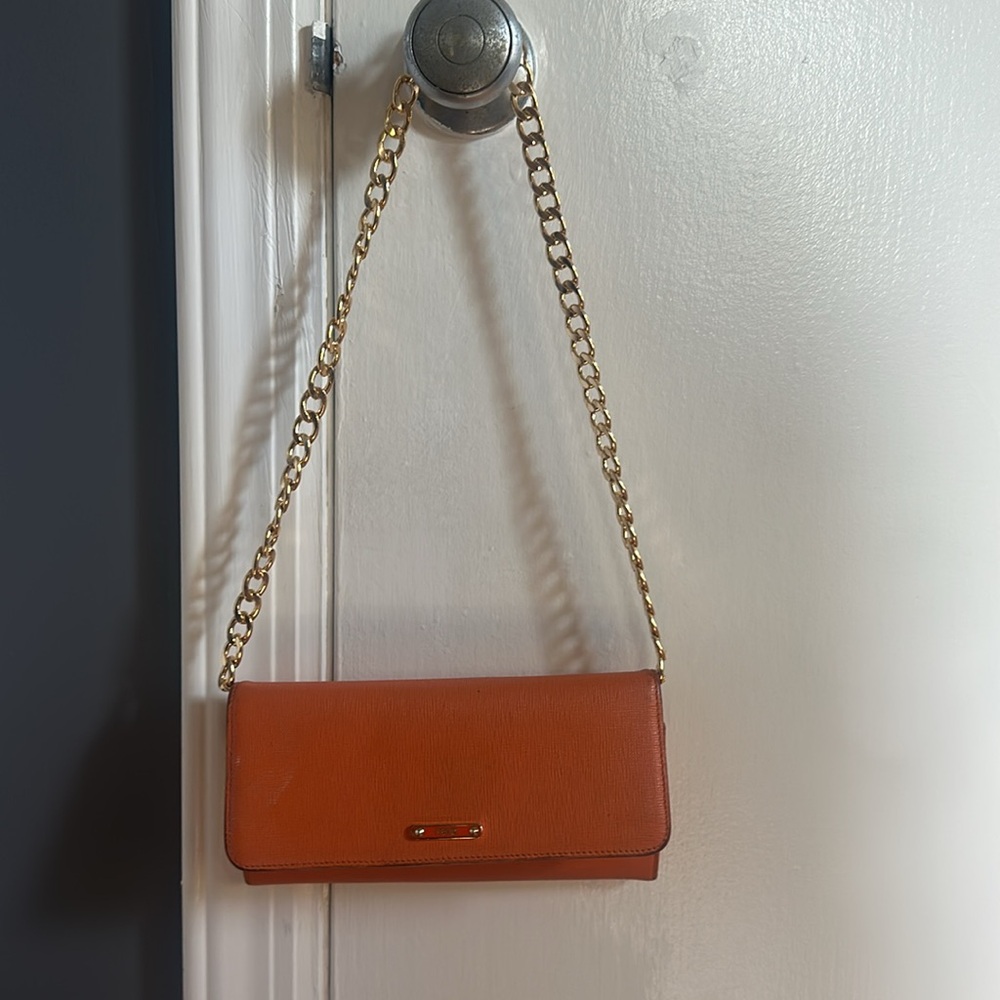 FENDI Leather Wallet Shoulder Bag Authentic